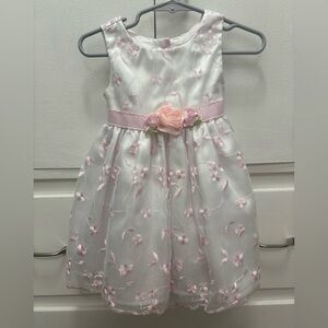 Sweet Heart Rose Pink and White Floral Dress